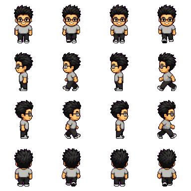 Generated 4x4 sprite sheet